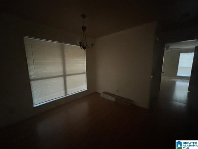 view of unfurnished dining area