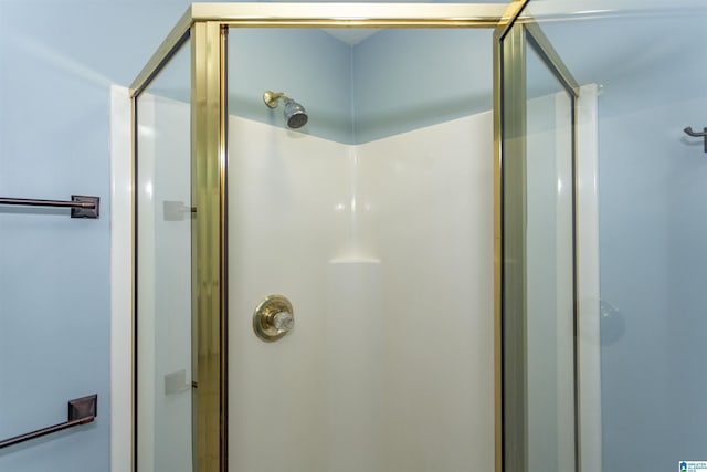 bathroom featuring walk in shower