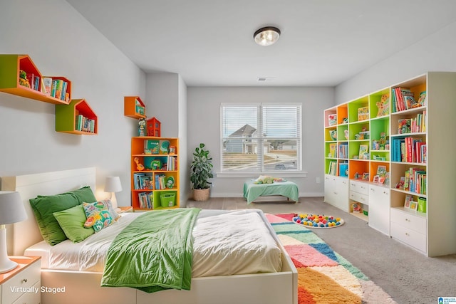 view of carpeted bedroom