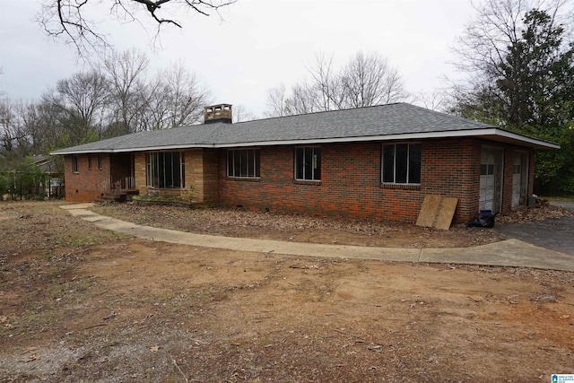 exterior space featuring a garage