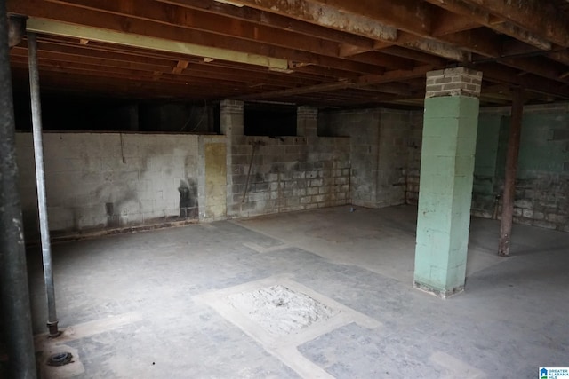 view of basement