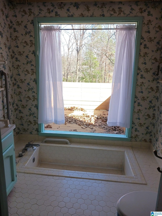 bathroom with vanity