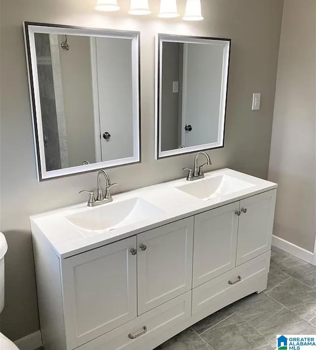 bathroom with vanity