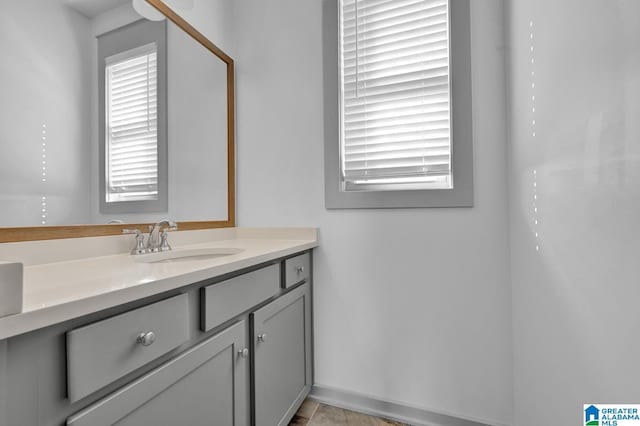 bathroom with vanity