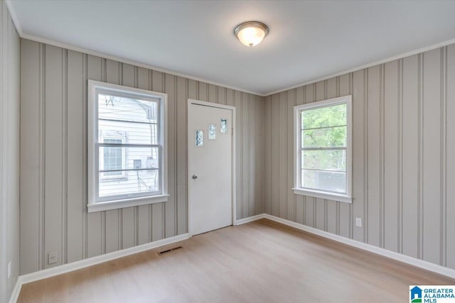 interior space featuring light wood-type flooring