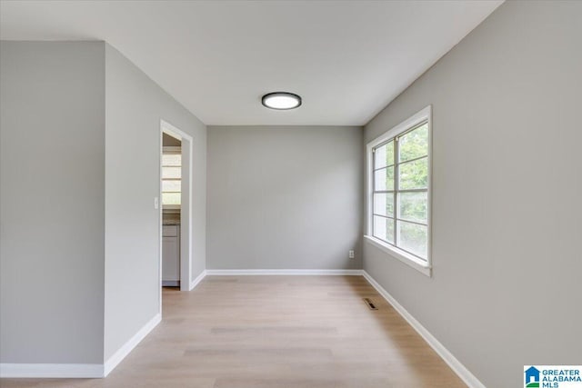 hall featuring light wood-type flooring