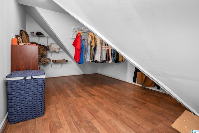 bonus room with wood-type flooring