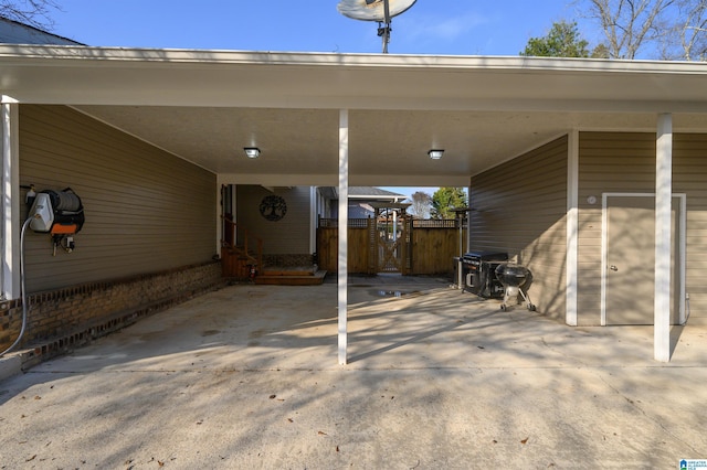 view of parking featuring a carport