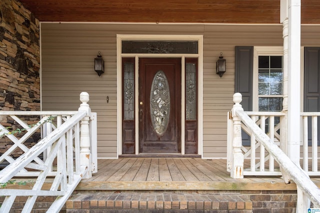 view of doorway to property