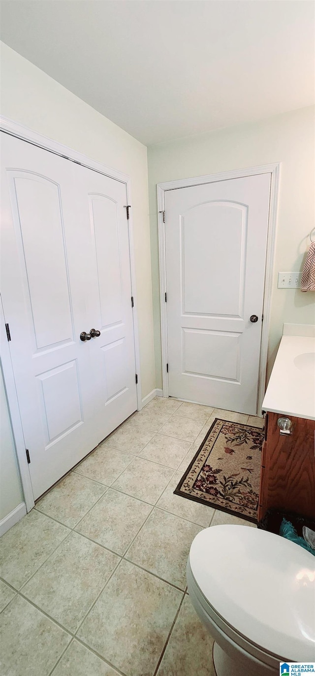 interior space with light tile patterned floors