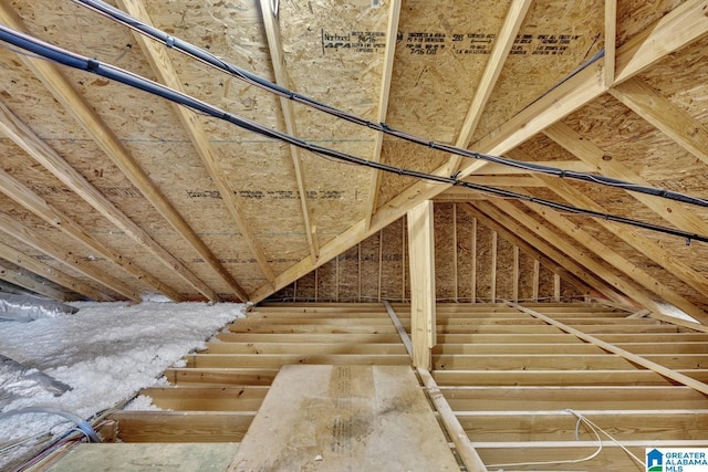 view of attic