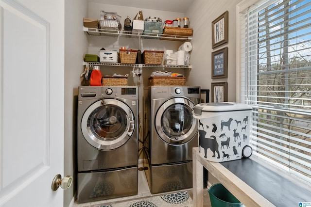 laundry area with washer and clothes dryer