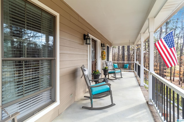 balcony with covered porch