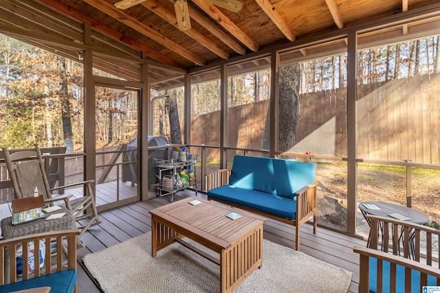 sunroom featuring plenty of natural light