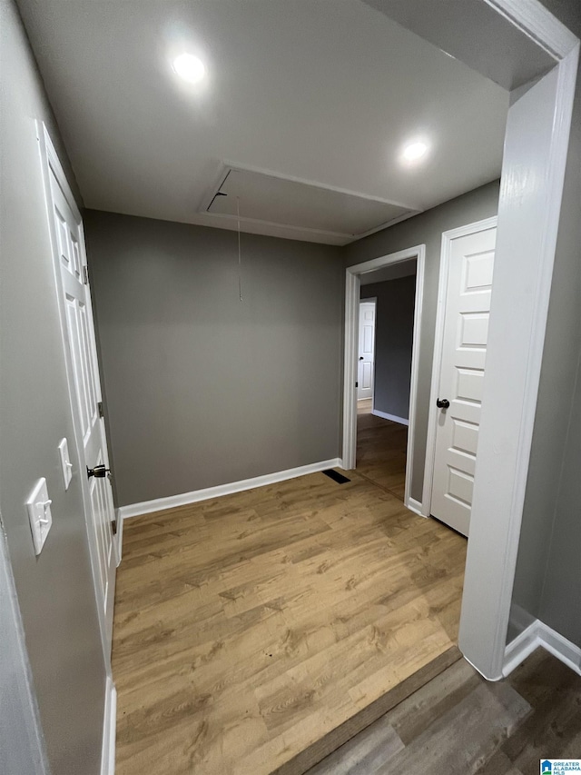 interior space featuring wood-type flooring