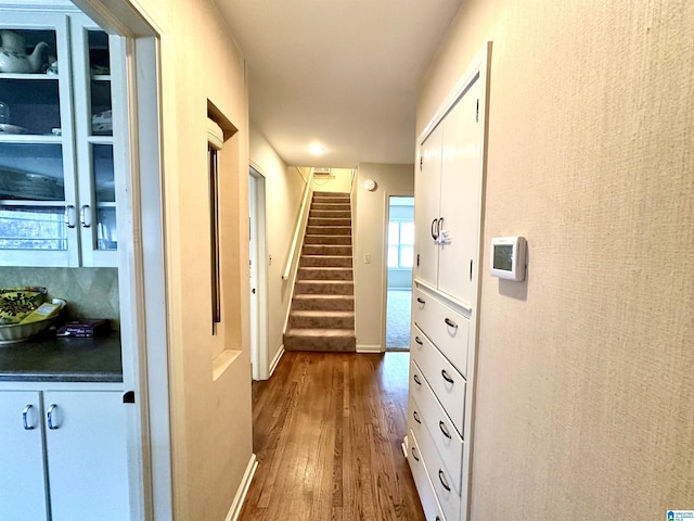 hall featuring hardwood / wood-style floors