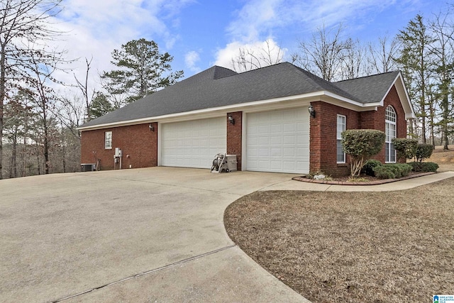 view of home's exterior featuring a garage