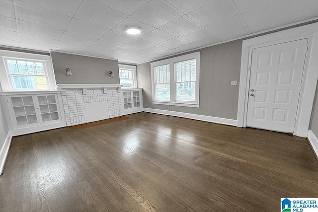 interior space featuring dark hardwood / wood-style flooring