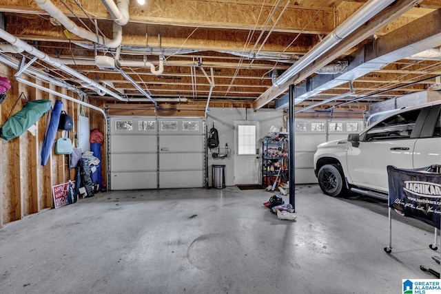 garage with electric panel