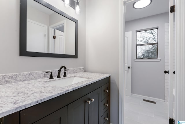 bathroom featuring vanity