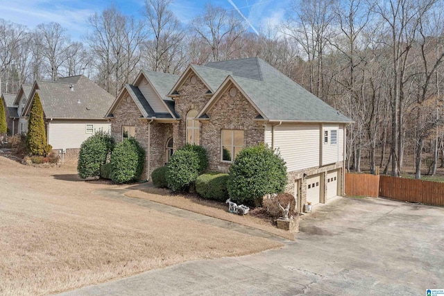 view of front of home featuring a garage