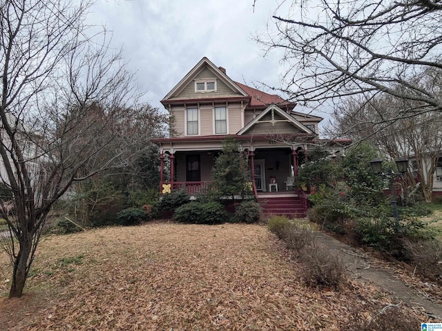 view of front of house featuring covered porch