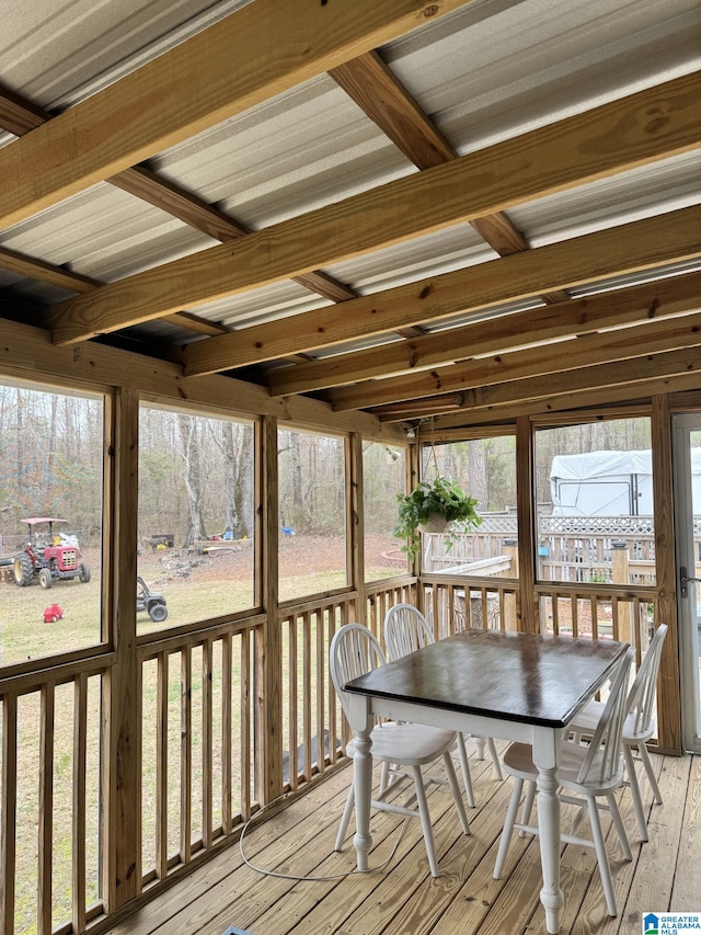 view of sunroom / solarium