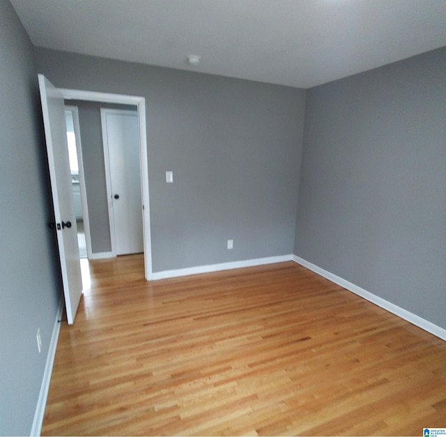 empty room featuring light hardwood / wood-style floors