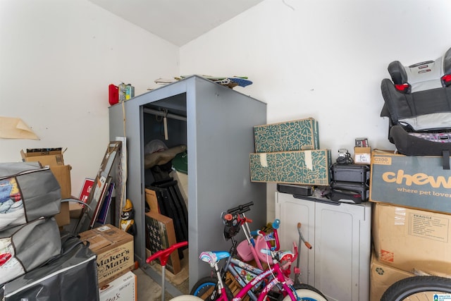 view of storage room