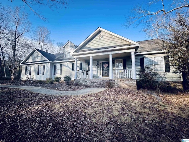 view of front of house with covered porch