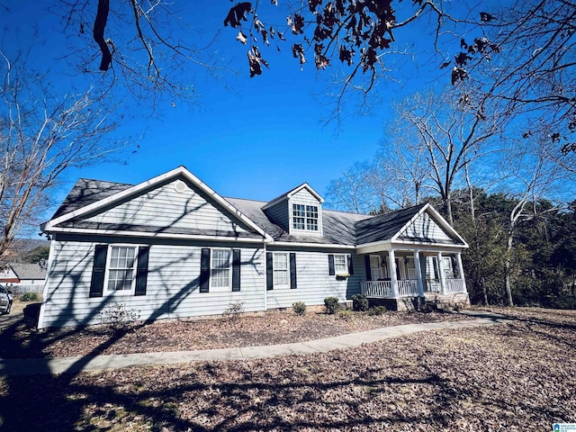 view of front of property with covered porch