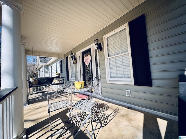 view of patio / terrace featuring a porch