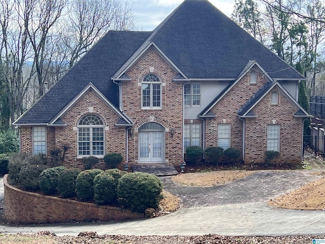 view of front property with french doors