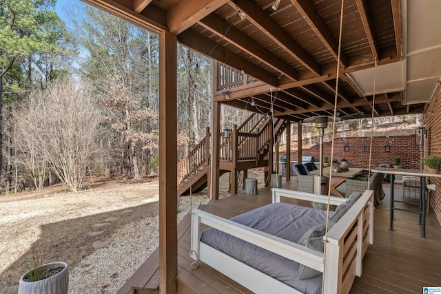 view of wooden deck