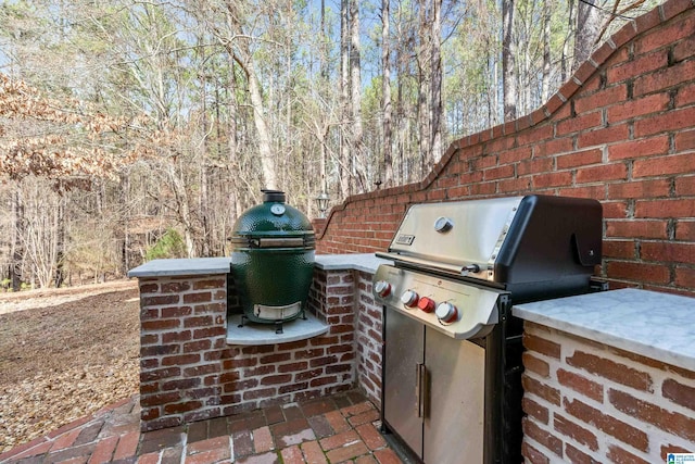 view of patio with grilling area