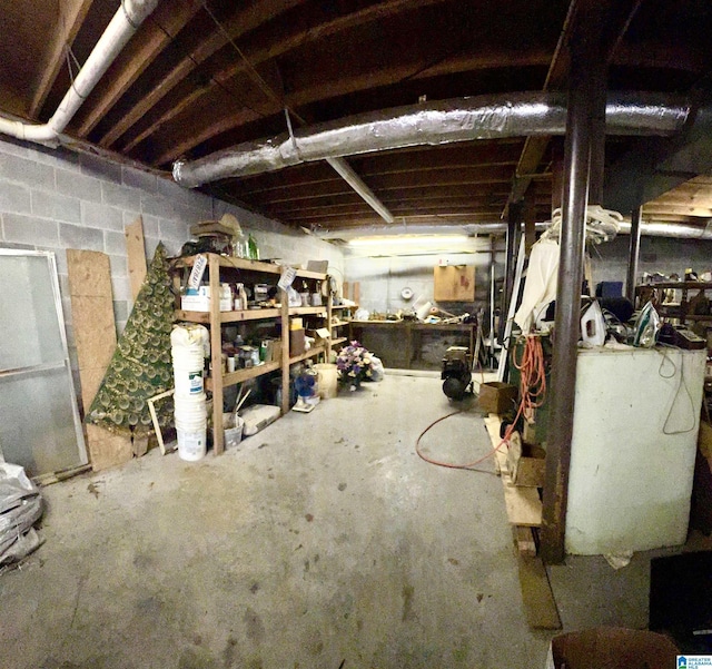 view of basement