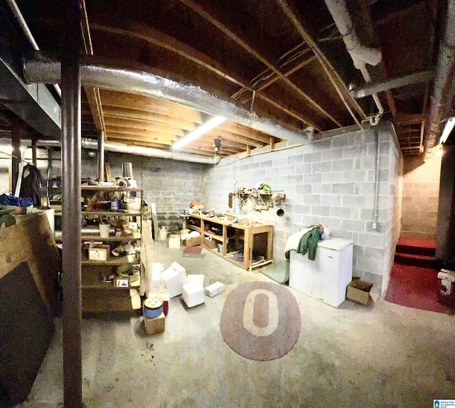 view of basement