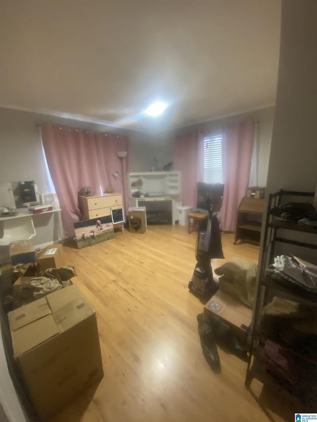 bedroom with wood finished floors