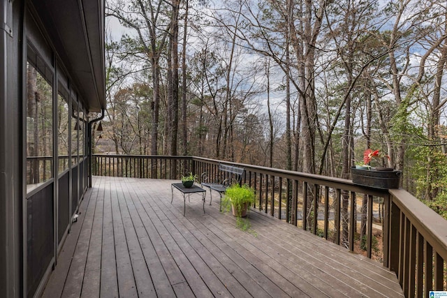 view of wooden terrace