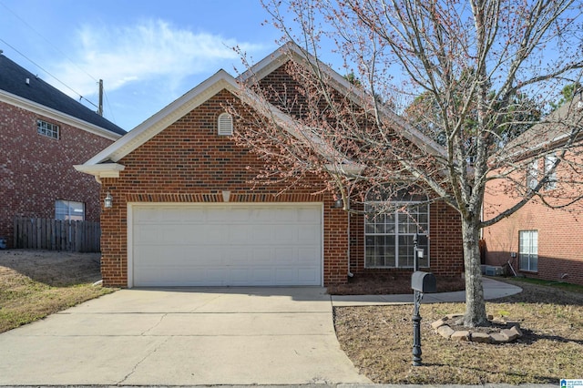 view of front property featuring a garage