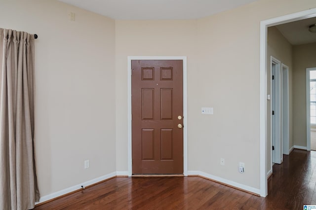 entryway featuring dark hardwood / wood-style floors