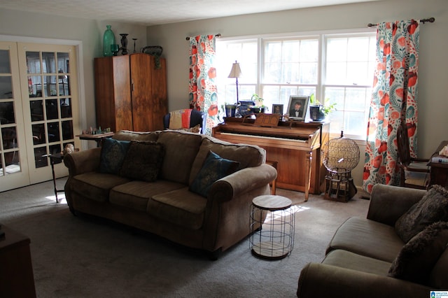 view of carpeted living room