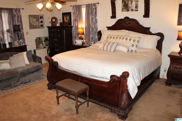 bedroom featuring carpet flooring