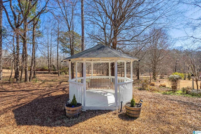 view of yard featuring a gazebo