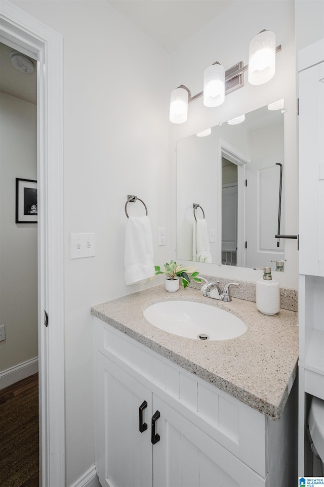 bathroom with vanity