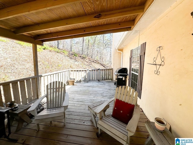 view of wooden terrace