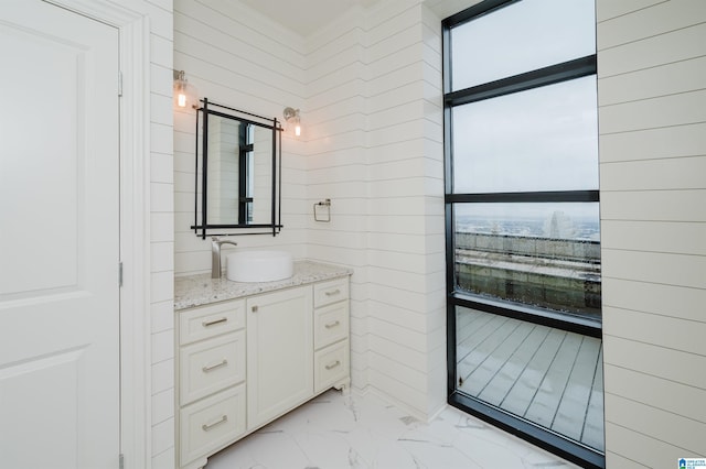 bathroom with vanity