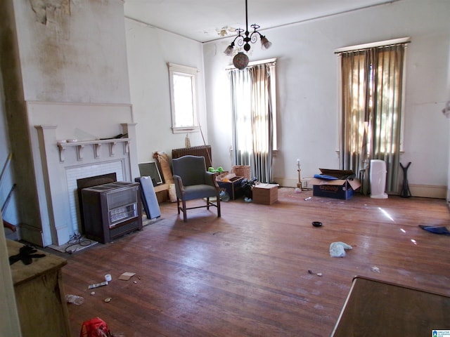 living area featuring hardwood / wood-style floors