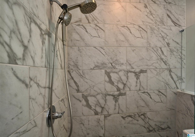 room details with tiled shower