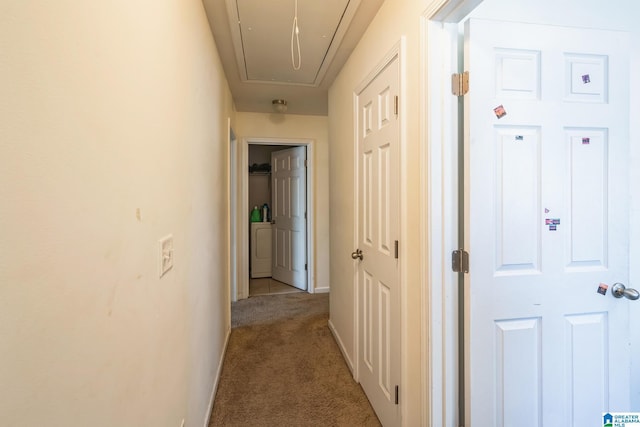 corridor featuring carpet floors